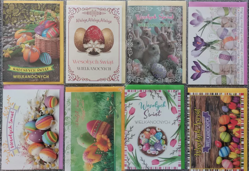 Karnet B6 z brokatem + koperta (zestaw I)