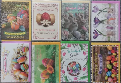 Karnet B6 z brokatem + koperta (zestaw I)