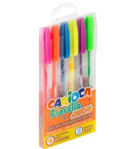 Długopis Carioca Fiorella (43365) 6 kol. neon