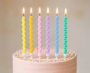 Świeczki kuleczki mix, makaronikowy