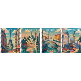 KOŁOZESZYT HERLITZ RETRO CITY B5/100K KRATKA