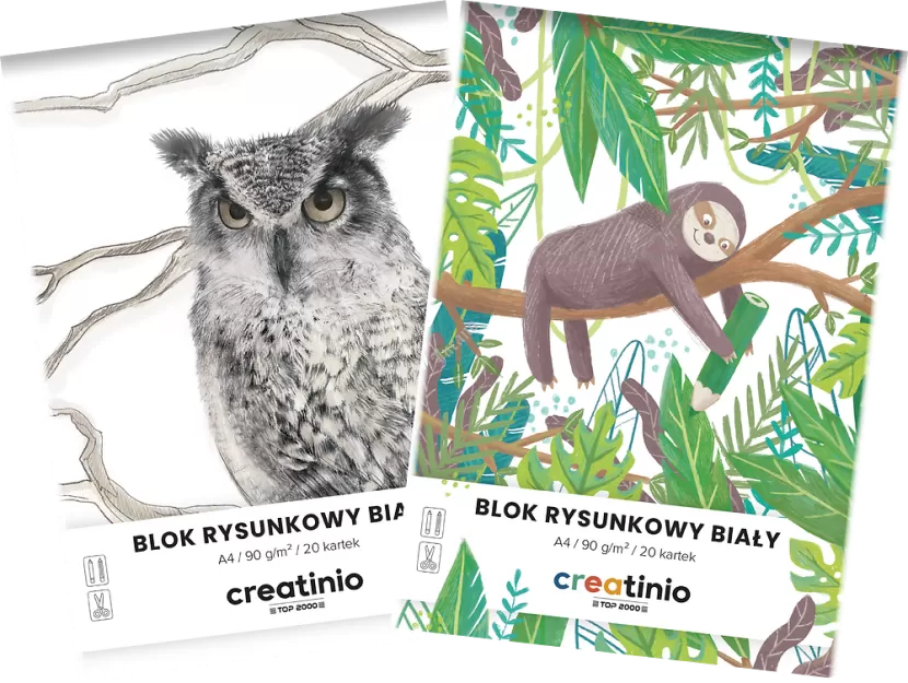 Blok rysunkowy CREATINIO A4/20K biały