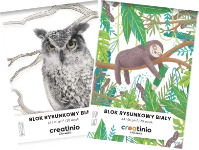 Blok rysunkowy CREATINIO A4/20K biały