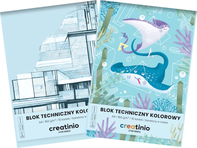 BLOK TECHNICZNY CREATINIO A4/10K KOLOROWY