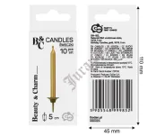 Świeczki B&C urodzinowe złote - 2