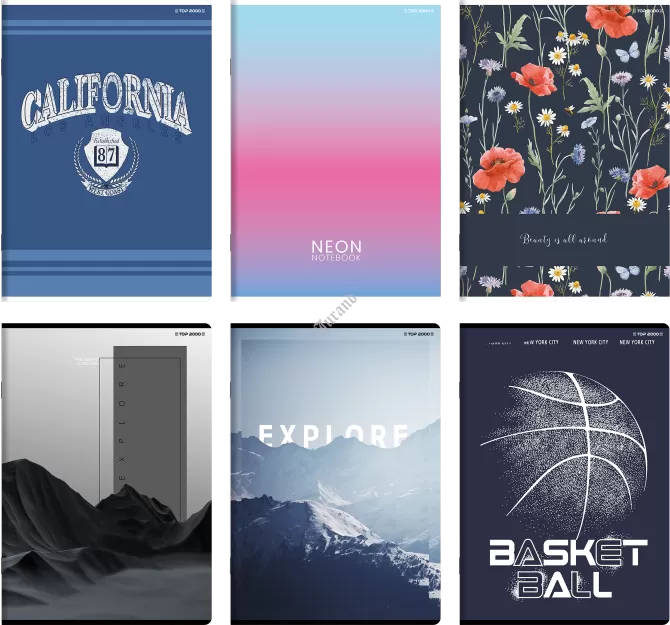 ZESZYT TOP 2000 BASIC A4/96K KRATKA Z MARGINESEM