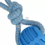 Zabawka dla psa Szarpak 20 cm z piłką niebieski - 2