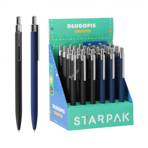 Długopis automatyczny metalowy 0,7 Smooth op.24 szt. STARPAK