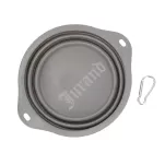 Miska dla zwierząt silikonowa składana szara 19cm - 3