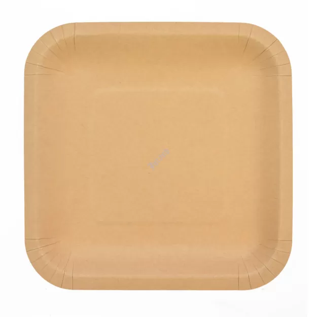 Talerze papierowe kraftowe 23x23cm (6 szt.)