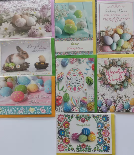 Karnet B6 z brokatem + koperta (zestaw II)