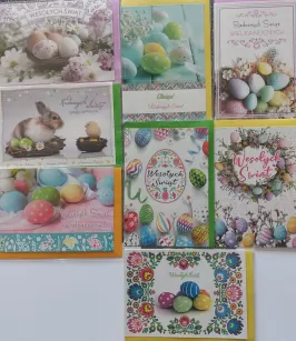 Karnet B6 z brokatem + koperta (zestaw II)