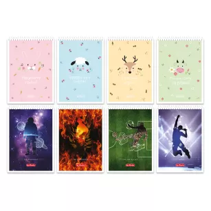 BLOK NOTATNIKOWY HERLITZ MIX WZORÓW A7/40K KRATKA