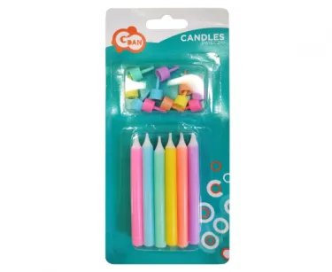 Świeczki urodzinowe kolorowe Jumbo