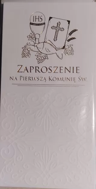 Zaproszenia na komunię białe