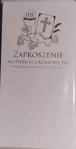 Zaproszenia na komunię białe