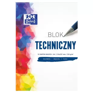 Blok techniczny OXFORD A4/10K biały