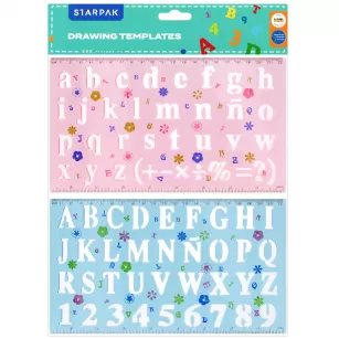 Szablon Cyferki i Literki plastikowy STARPAK
