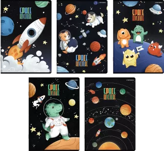 ZESZYT TOP 2000 SPACE ADVENTURE A5/32K LINIA PODWÓJNAKOLOROWA