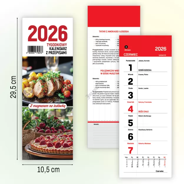 Kalendarz tygodniowy z przepisami