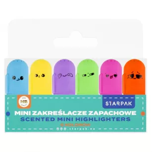 Zakreślacz mini zapachowy 6 kolorów STARPAK