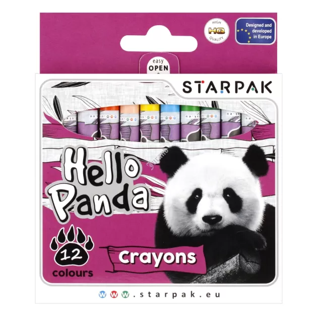 Kredki woskowe 12 kolorów STARPAK