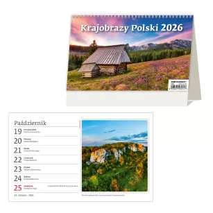 Kalendarz 2026 Biurkowy Krajobrazy Polski tygodniowy