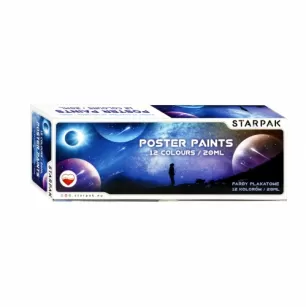 Farby plakatowe 12 kolorów 20ml STARPAK