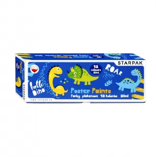 Farby plakatowe 12 kolorów 20ml STARPAK