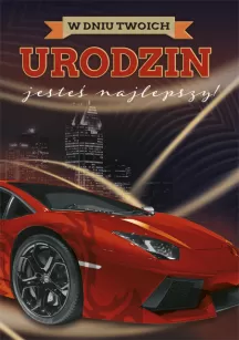 Karnety B6 brokatowane, urodziny s740