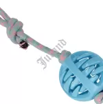 Zabawka dla psa Szarpak 40 cm z piłką niebieski - 2