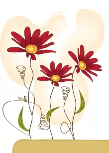 Karnety B6 kwiaty graficzne