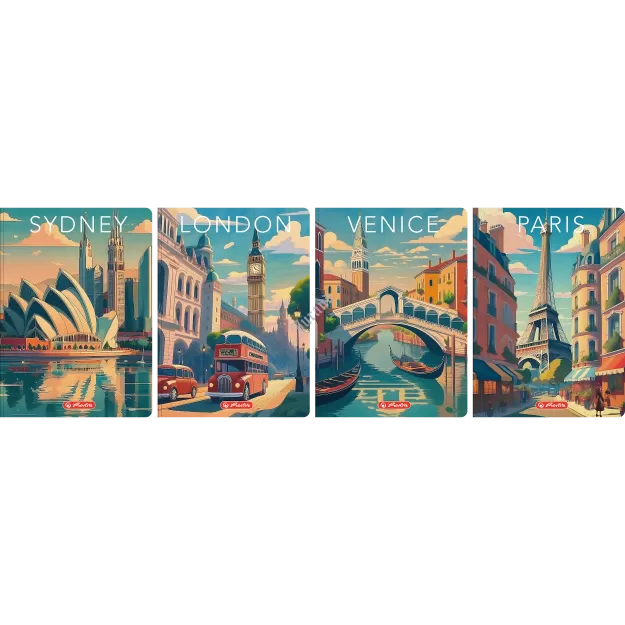 BRULION MIĘKKI HERLITZ RETRO CITY A5/96K KRATKA Z MARGINESEM