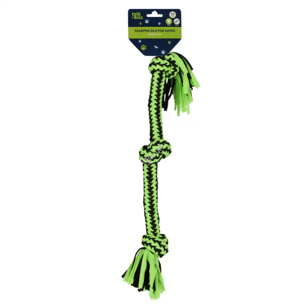 Zabawka dla psa Szarpak 50 cm supeł zielony