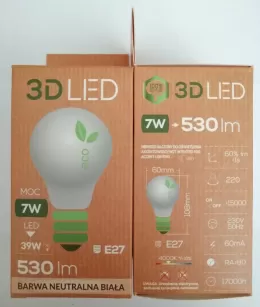 Żarówka LED E27 7W