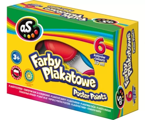 Farby plakatowe 6 kolorów 20 ml ASTRA