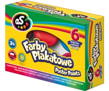 Farby plakatowe 6 kolorów 20 ml ASTRA