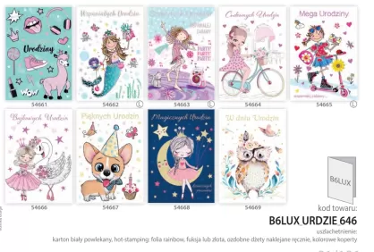 Karnety B6 LUX urodziny, dziecięce S646