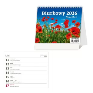 Kalendarz 2026 Biurkowy MiniMax tygodniowy