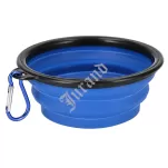 Miska dla zwierząt silikonowa składana niebieska 13cm - 2