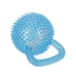 Zabawka dla psa Piłka 9,5cm z uchwytem niebieska - 2