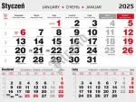 Kalendarze jednodzielne płaska główka - 16