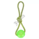 Zabawka dla psa Szarpak 36 cm z piłką zielony - 3