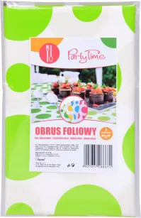 Obrus foliowy w grochy