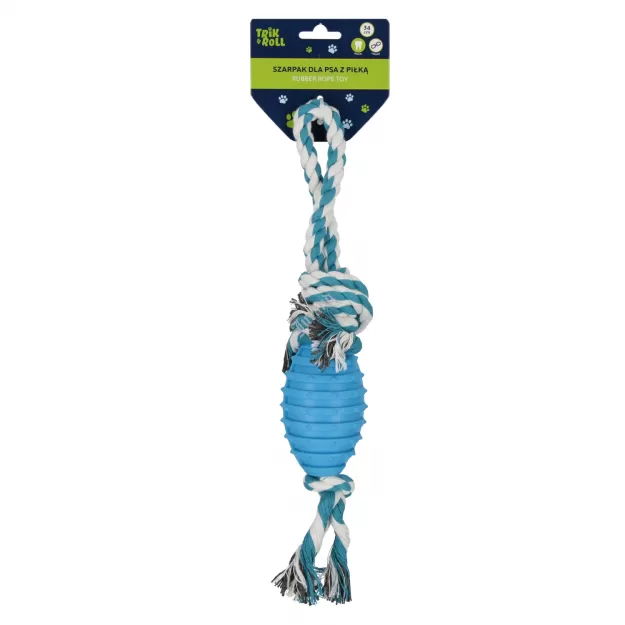 Zabawka dla psa Szarpak 34 cm z piłką