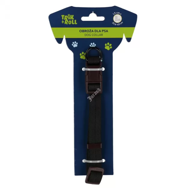 Obroża dla psa 1,5 cm czarna