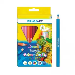 Kredki ołówkowe 12 kolorów Jumbo trójkątne PRIMA ART