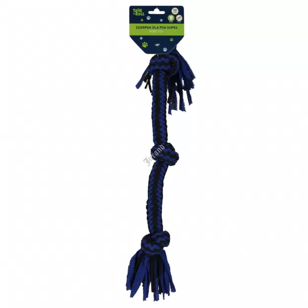 Zabawka dla psa Szarpak 50 cm supeł niebieski
