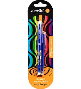 Długopis wymazywalny Corretto GR-1609 niebieski blister + wkład