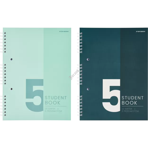 KOŁOZESZYT TOP 2000 STUDENT BOOK B5/100K 5 PRZEDMIOTÓW